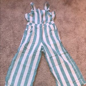 Cat& Jack teal and white girls romper.